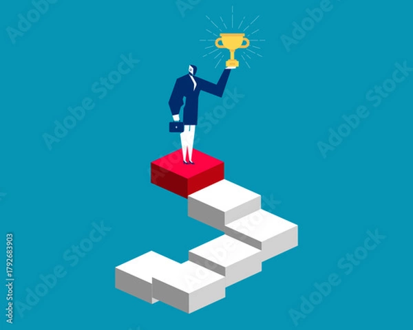 Fototapeta Robot. Artificial intelligence holding prize