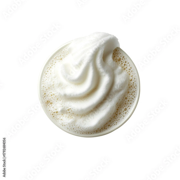 Obraz Frothy cappuccino on Transparent Background