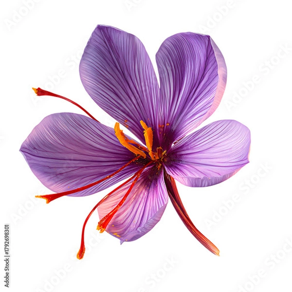Obraz  Isolated Saffron Flower Blooming Under Soft Light