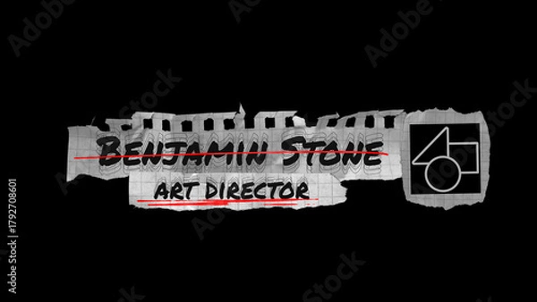 Fototapeta Paper Logo Lower Third 03