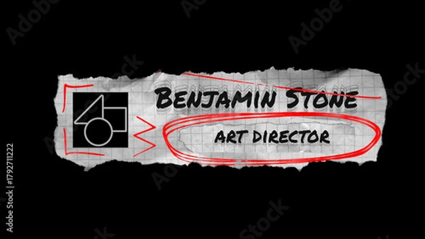 Obraz Paper Logo Lower Third 08