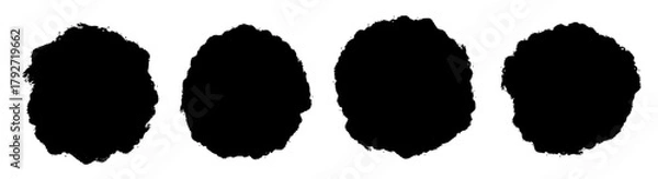 Fototapeta Black paint strokes on a white background