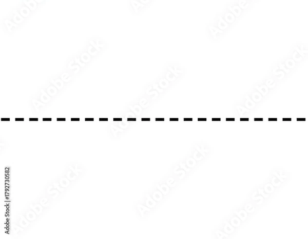 Fototapeta Dashed Line - A Simple Visual Element for Design and Layout.