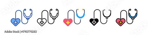 Fototapeta Primary Care Icon Multi Style Illustration