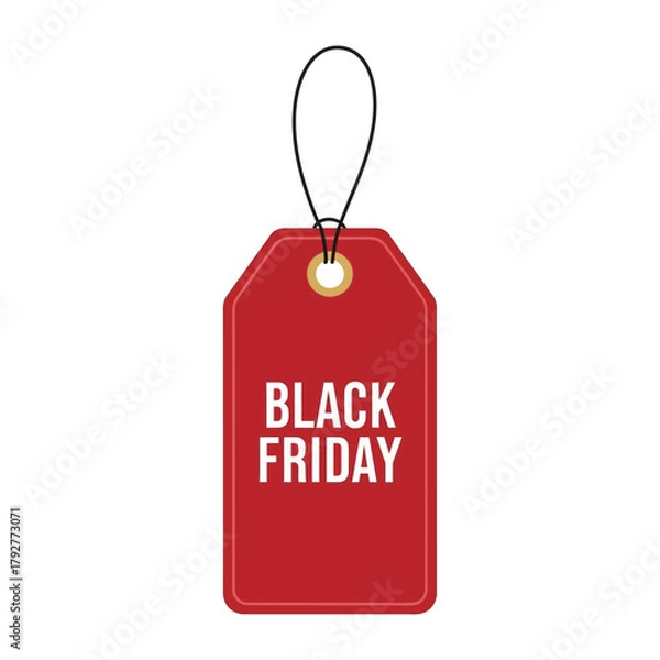 Fototapeta Single Vector Icons of Black Friday Sale Tag Graphic Design 1. EPS Editable