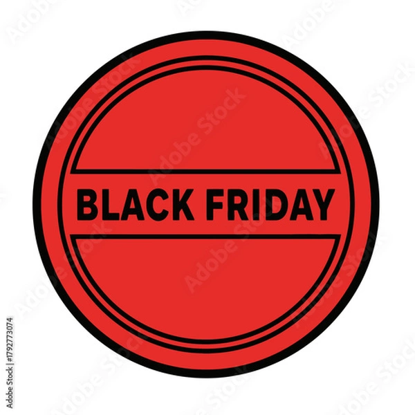 Fototapeta Single Vector Icons of Black Friday Sale Stamp Graphic Design. EPS Editable