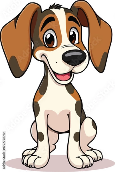 Obraz Cute cartoon a illustrator vector Coonhound