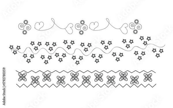 Obraz vector set of decorative elements on white background