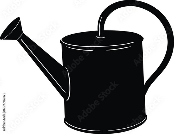 Fototapeta Watering can silhouette vector illustration