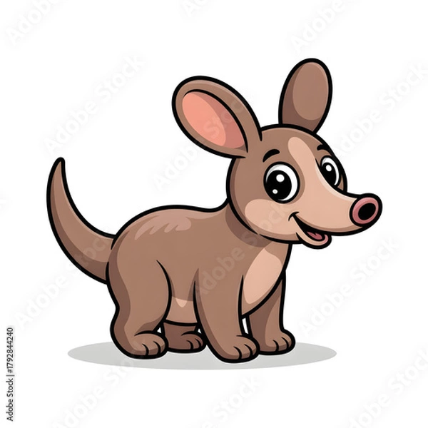Obraz A cartoon aardvark illustration vector style