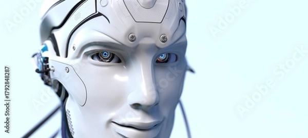 Obraz Robot head high quality very detailed 3d render