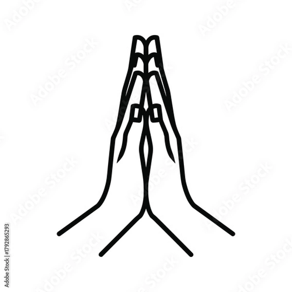 Obraz Praying hands icon