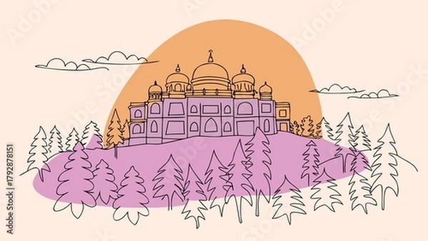 Obraz Vector illustration of an old house