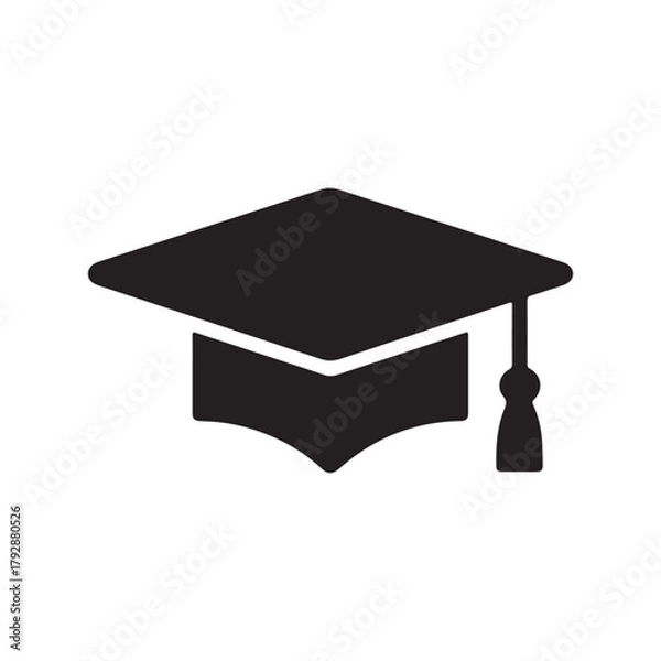 Fototapeta graduation cap on white background. vector eps 10