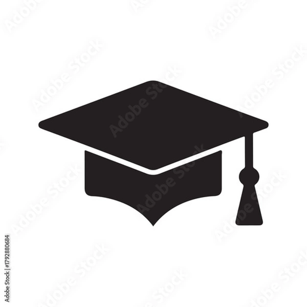 Obraz graduation cap on white background. vector eps 10
