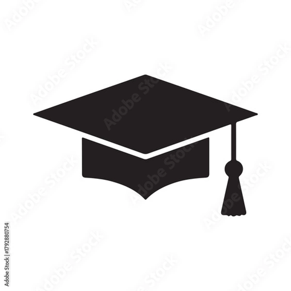 Fototapeta graduation cap on white background. vector eps 10