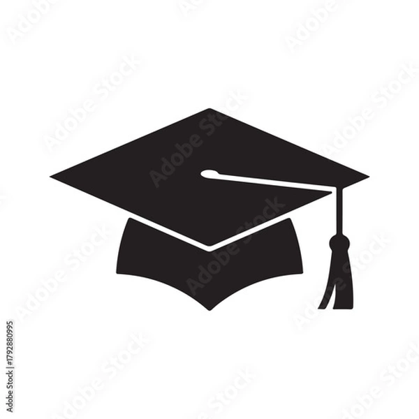 Fototapeta graduation cap on white background. vector eps 10