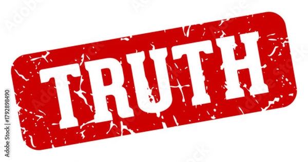 Obraz truth rectangular sign. truth stamp