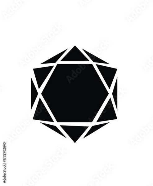 Obraz black and white geometric shapes