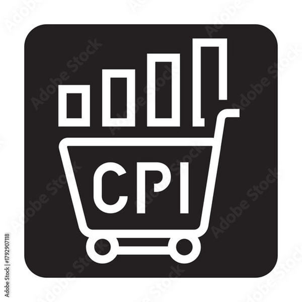 Fototapeta cpi black line icon for digital and print projects.