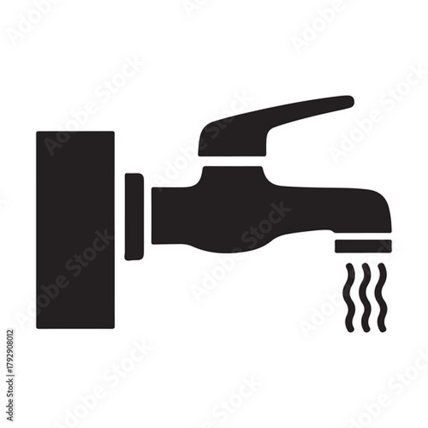 Fototapeta Water tap vector 