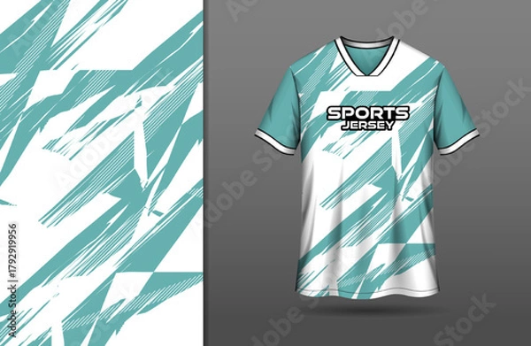 Obraz White sport jersey design with abstract grunge background