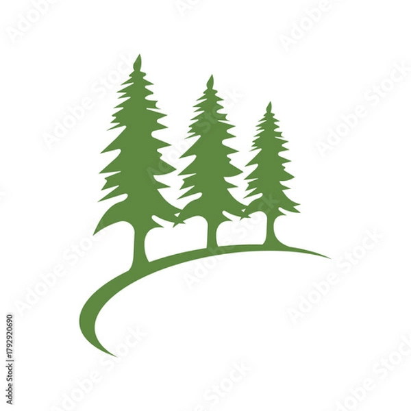 Obraz  pine tree logo design