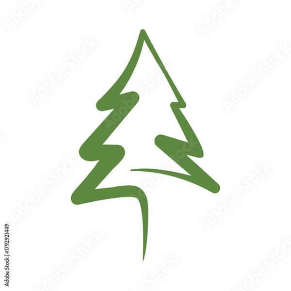 Obraz  pine tree logo design