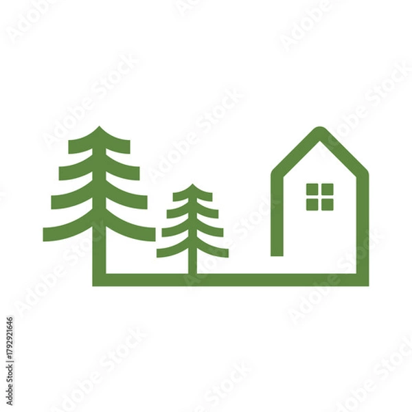 Obraz  pine tree logo design