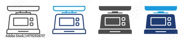 Fototapeta lab scale icon set multiple style
