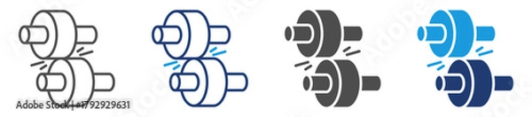 Fototapeta friction icon set multiple style