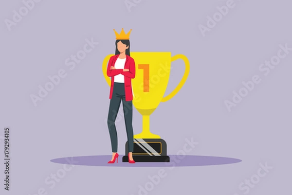 Obraz client First concept. colored flat vector illustration isolated