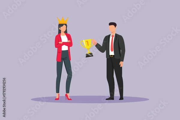 Obraz client First concept. colored flat vector illustration isolated