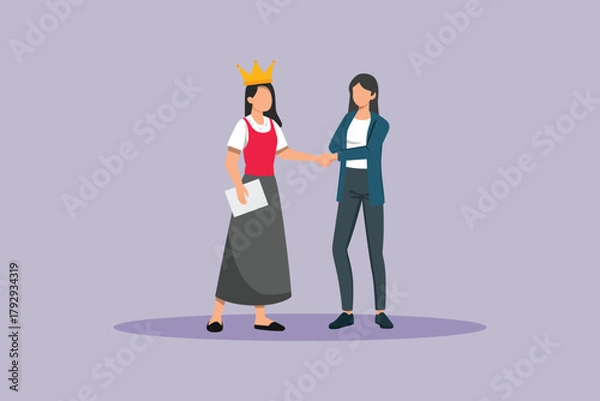 Obraz client First concept. colored flat vector illustration isolated