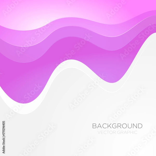 Obraz curve wave line background vector overlap paper layer with space for text and message design
