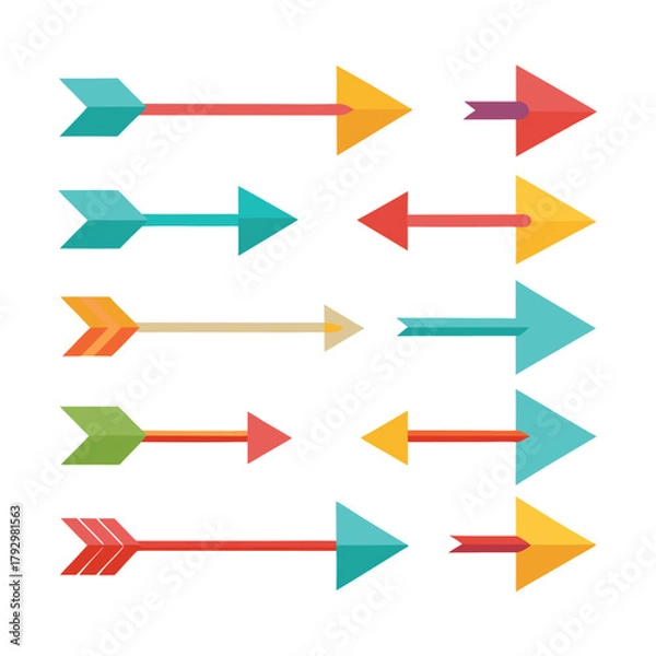 Obraz colorful arrows set