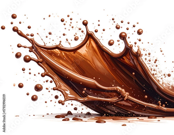 Obraz Glowing studio strobe light transparent background - Firefly_PNG Chocolate Splash refreshment splattered. png cut out element set 