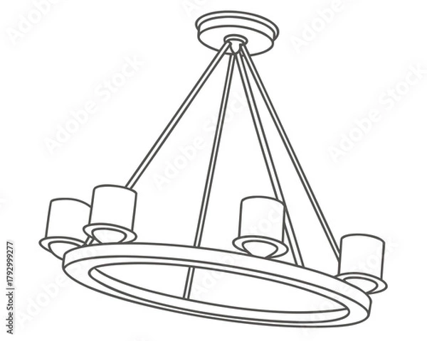 Obraz Elegant chandelier with a circular design