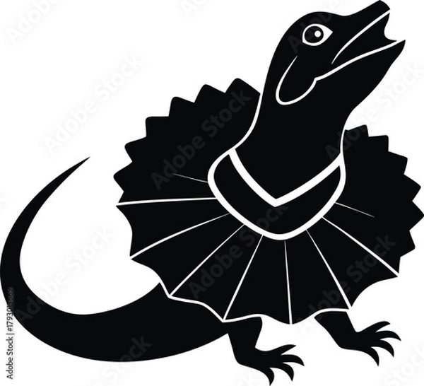 Obraz Frilled neck lizard icon design