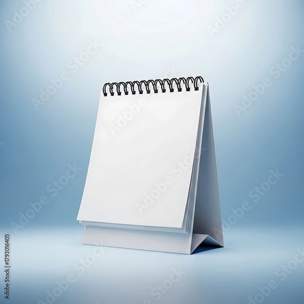 Fototapeta Blank spiral bound desk calendar with copy space