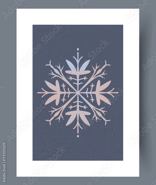 Obraz Sleek seasonal fashion featuring detailed snowflake decoration