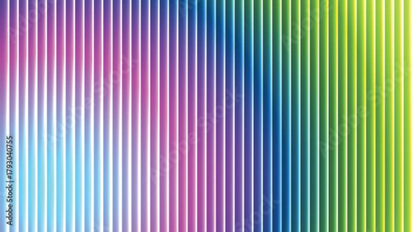 Obraz Vibrant vertical stripe pattern with gradient of blue and green
