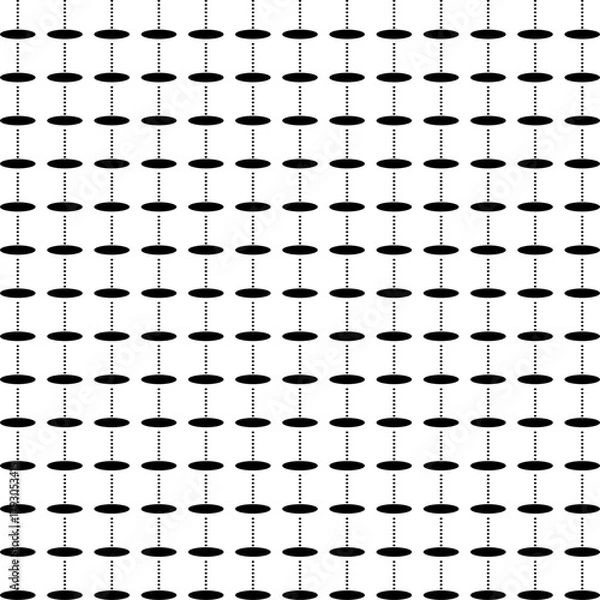 Fototapeta black and white seamless pattern circle dot element fabric pattern vector illustration 
