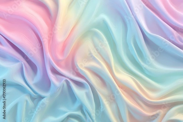 Obraz Soft Pastel Fabric Texture in Gentle Flowing Waves for Background Use