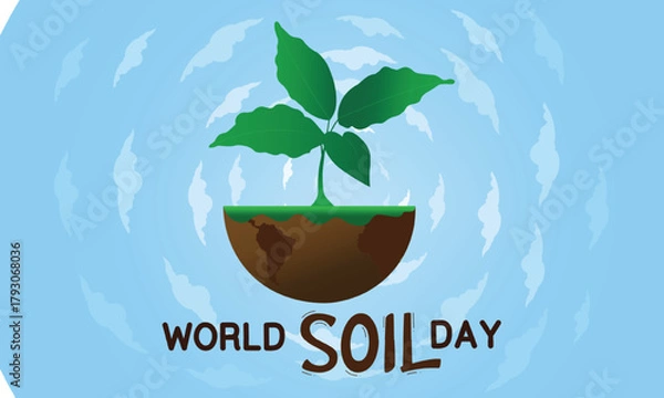 Fototapeta World soil day. Vector illustration design concept of World Soil
