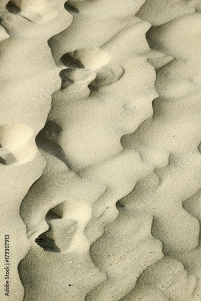 Fototapeta Sand waves, sand pattern on the beach