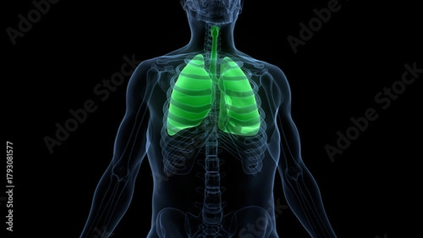 Obraz Human Respiratory System Lungs Anatomy
