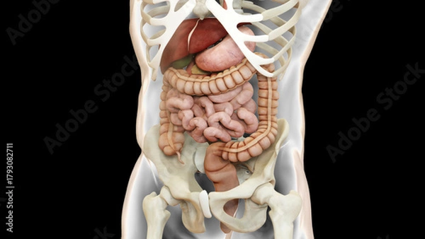 Obraz Human Digestive System Anatomy