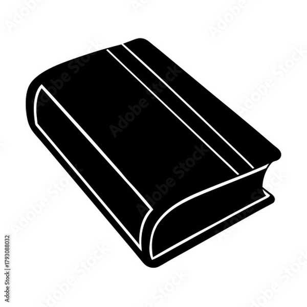 Obraz a book closed vector art illustration