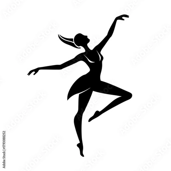 Obraz a dancer in mid movement vector art illustration